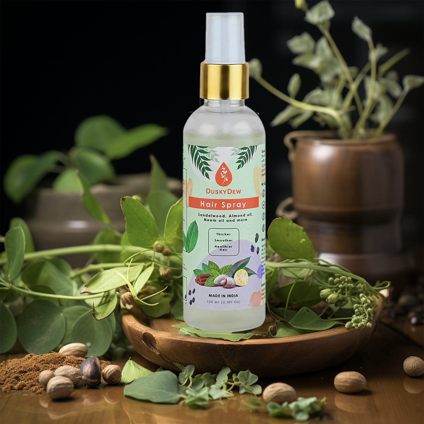 Natural Revitalizing Hair Spray with Bhrami and Amla